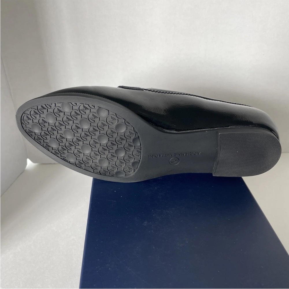 Adrienne Vittadini Black Patent Loafers flat shoes size 6 - Picture 6 of 6